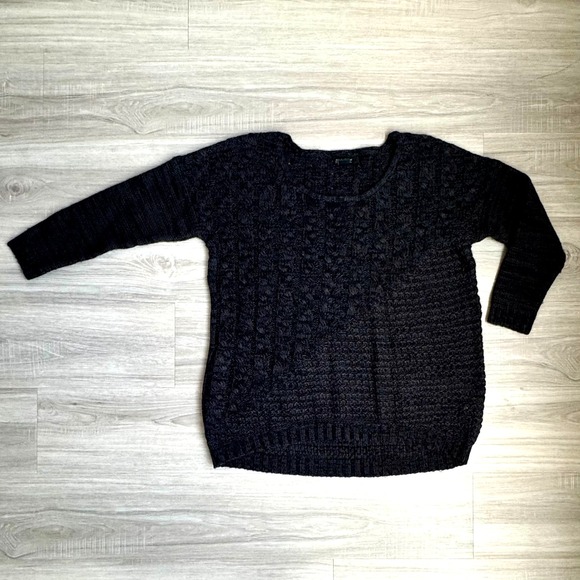 Lucky Brand Sweaters - Women's Long Sleeve Brown Wool Blend Pullover Knit Sweater XL  Academia Cozy